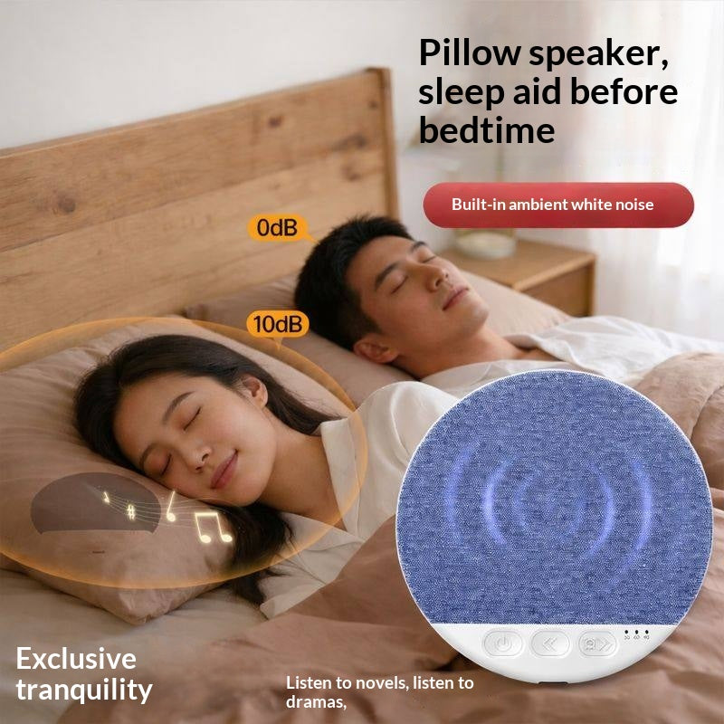 Ultra-Thin White Noise Bluetooth Speaker for Pillow - Wireless Sleep Aid Device with Soothing Sounds for Bedtime Relaxation